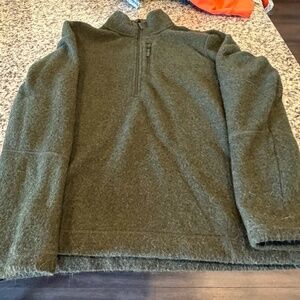 Smartwool Hudson Trail Fleece Half Zip Sweater Green - Large